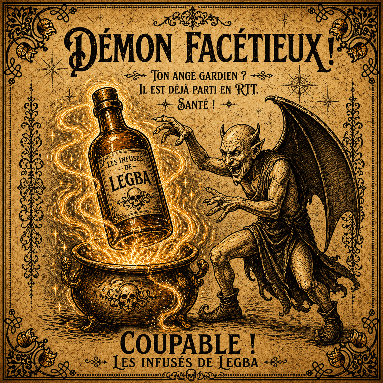 Démon Facétieux : Rhum infusé artisanal ensorcelant (40° ou 49°/vol) | LEGBA